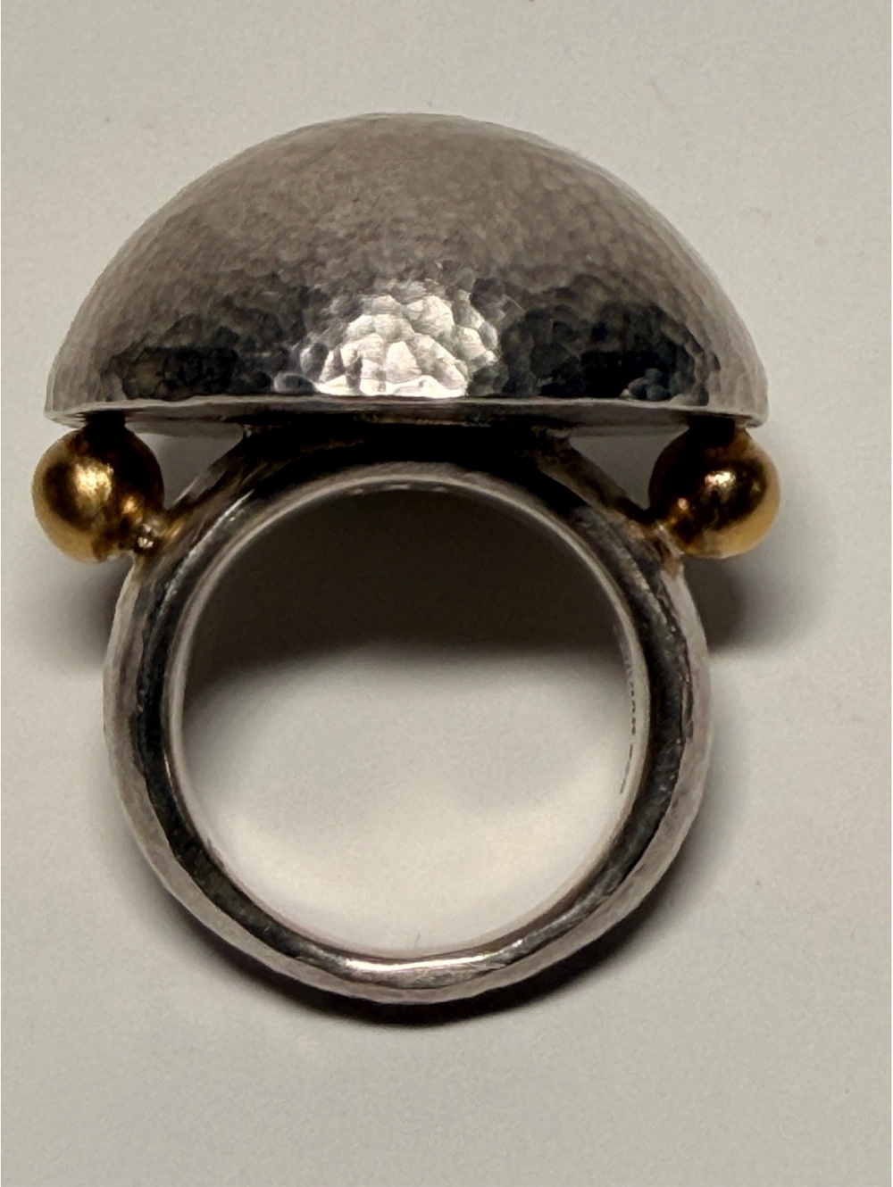Durham Sterling Gold Dome Ring Size 6.5